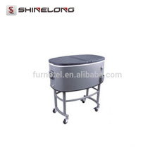 P252 80L Oval Bebidas Rolling Cooler Bverage Cart